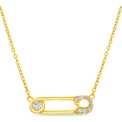 Lesa Michele Safety Pin Pendant Necklace