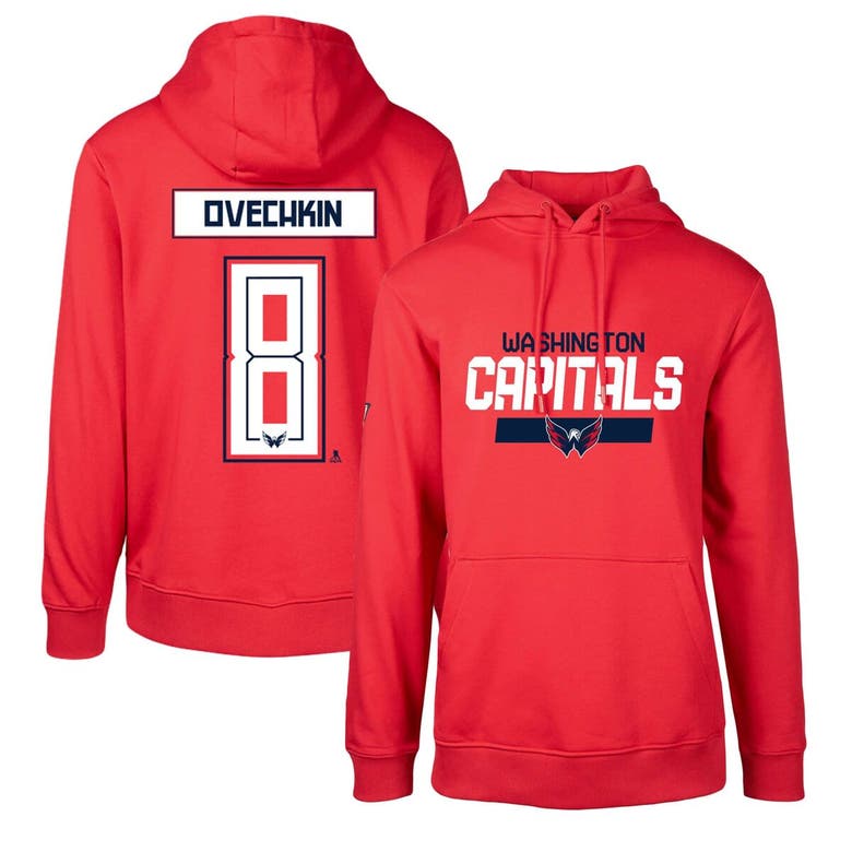 Shop Levelwear Alexander Ovechkin Red Washington Capitals Podium Name & Number Pullover Hoodie
