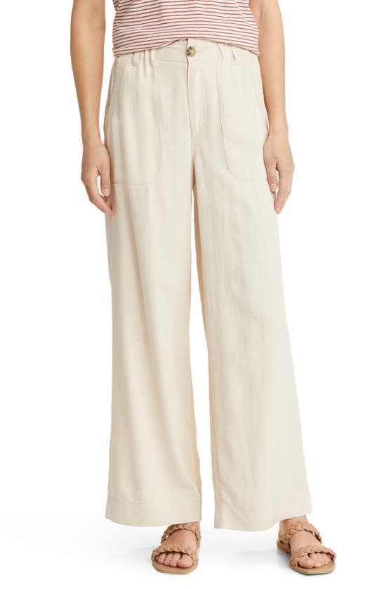 Wit & Wisdom Sky Rise Wide Leg Pants In Soft Linen
