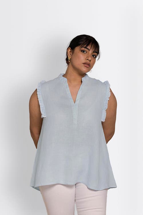 Shop Reistor Wind In My Hair V-neck Shirt In Summer Blue