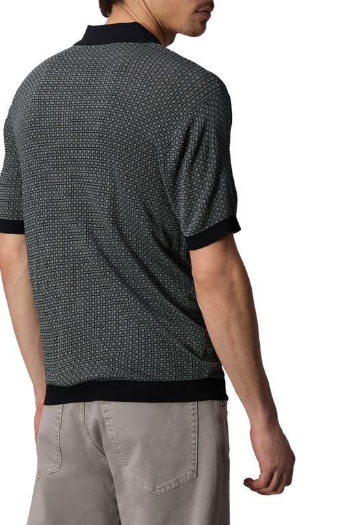 Shop Rag & Bone Tyson Print Polo In Black Kane