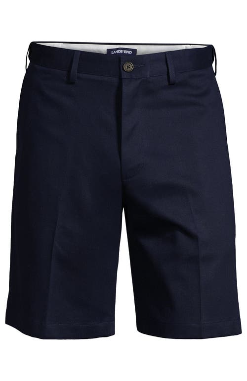 Lands' End Comfort Waist 9" No Iron Chino Shorts In Radiant Navy
