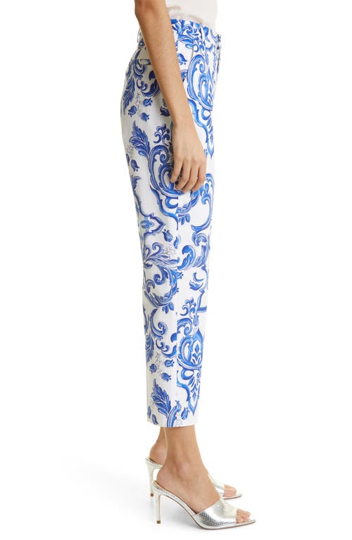 L Agence Ludivine Cropped Trousers In Wht M Mediterranean Tl