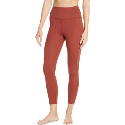 Girlfriend Collective High Waist 7/8 Leggings, Red