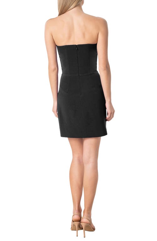 Shop Dress The Population Chloe Illusion Inset Strapless Minidress In Black