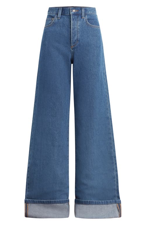 Shop Favorite Daughter The Masha High Waist Cuff Wide Leg Jeans In Concord