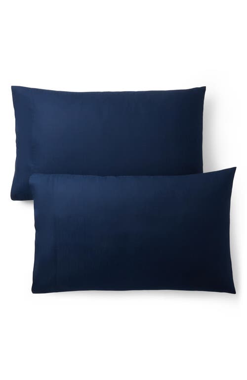 Ralph Lauren Lovan Set of 2 Organic Cotton Jacquard Pillowcases in Navy at Nordstrom, Size King