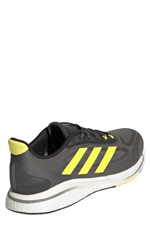 Shop Adidas Originals Adidas Supernova Running Shoe In Grey Six/yellow/dash Grey