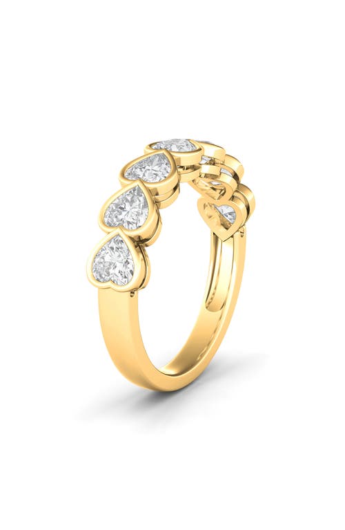 Bezel Heart Lab Created Diamond Ring in Yellow Gold