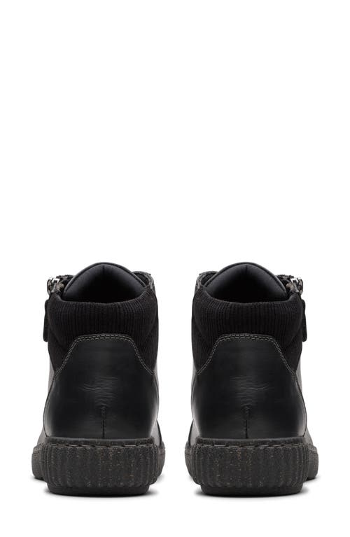 Clarks Caroline Park Lace-up Sneaker Booties In Black Combi