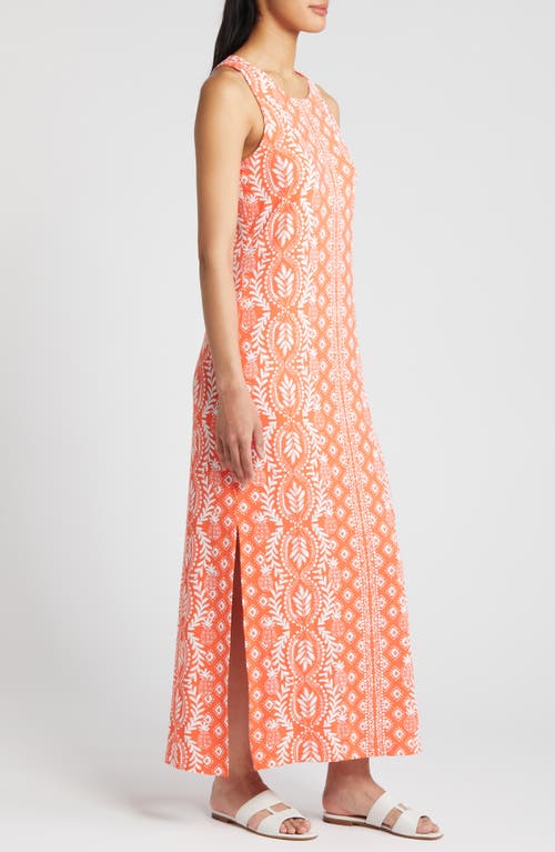 Shop Lilly Pulitzer ® Ulla Print Racerback Maxi Tank Dress In Flamingo Feather Knit Dress