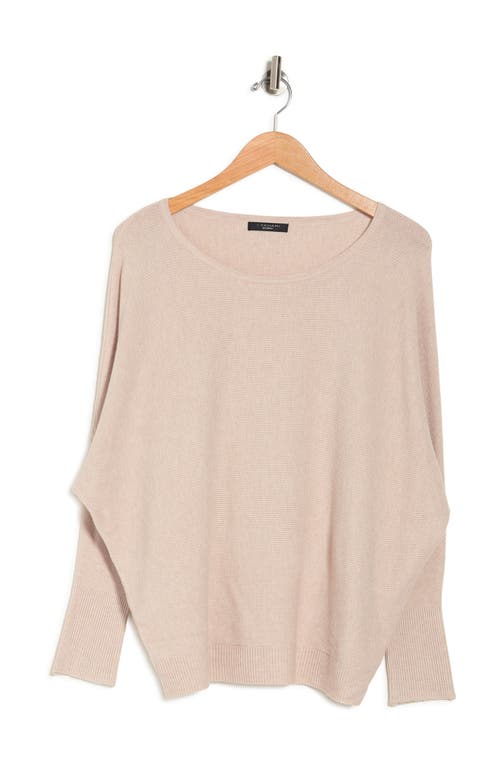 Shop T Tahari Dolman Sleeve Thermal Sweater In Mushroom Heather