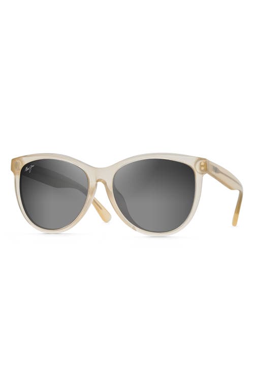 Maui Jim Glory Glory Gs833-24s Cat Eye Polarized Sunglasses In Milky Almond/neutral Grey
