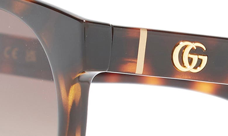 Shop Gucci 53mm Gradient Round Sunglasses In Havana Havana Brown