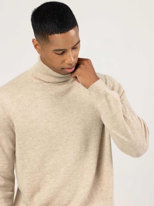 Shop Gobi Cashmere Turtle Neck In Warm Grey