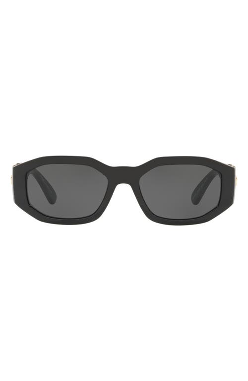 Versace 55mm Irregular Sunglasses in Black at Nordstrom