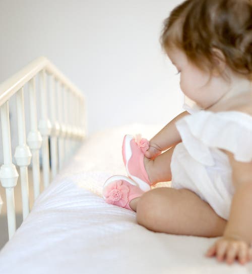 Komuello Toddler Sock Shoes Flat In Pastel Pink