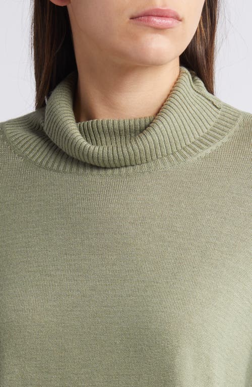 Shop Treasure & Bond Turtleneck Sweater In Olive Acorn