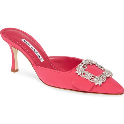 Manolo Blahnik Maysale Buckle Mule - Pink