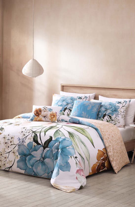 Bebejan Maia 5-piece Reversible Comforter Set In Blue