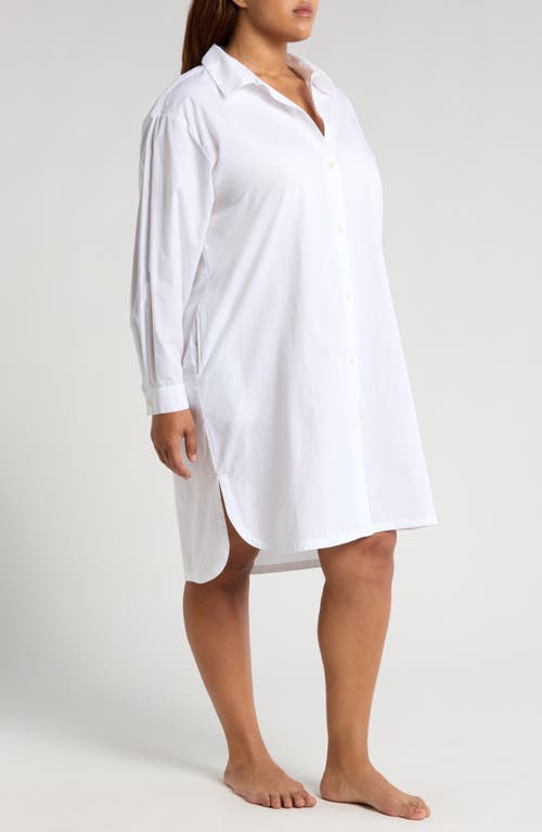 Shop Nordstrom Oversize Shirting Nightshirt In White