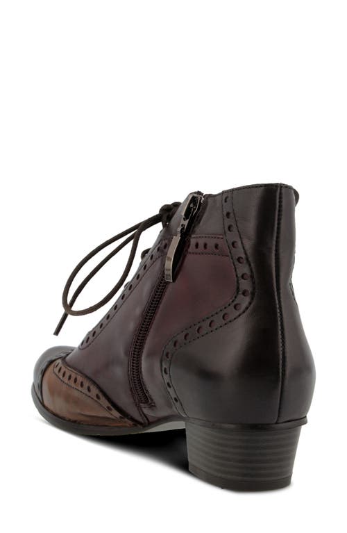Spring Step Heroic Bootie In Brown Multi Leather