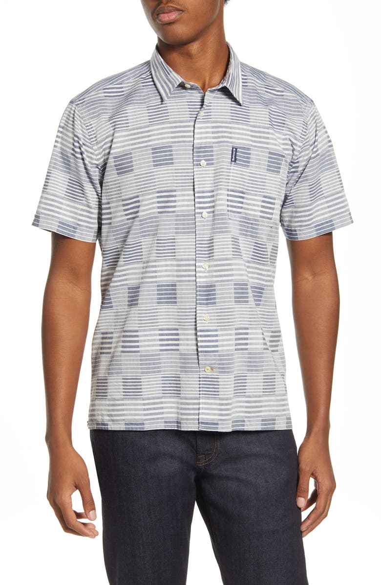 Barbour Stackpole Regular Fit Short Sleeve Button-Up Shirt, Main, color, 
