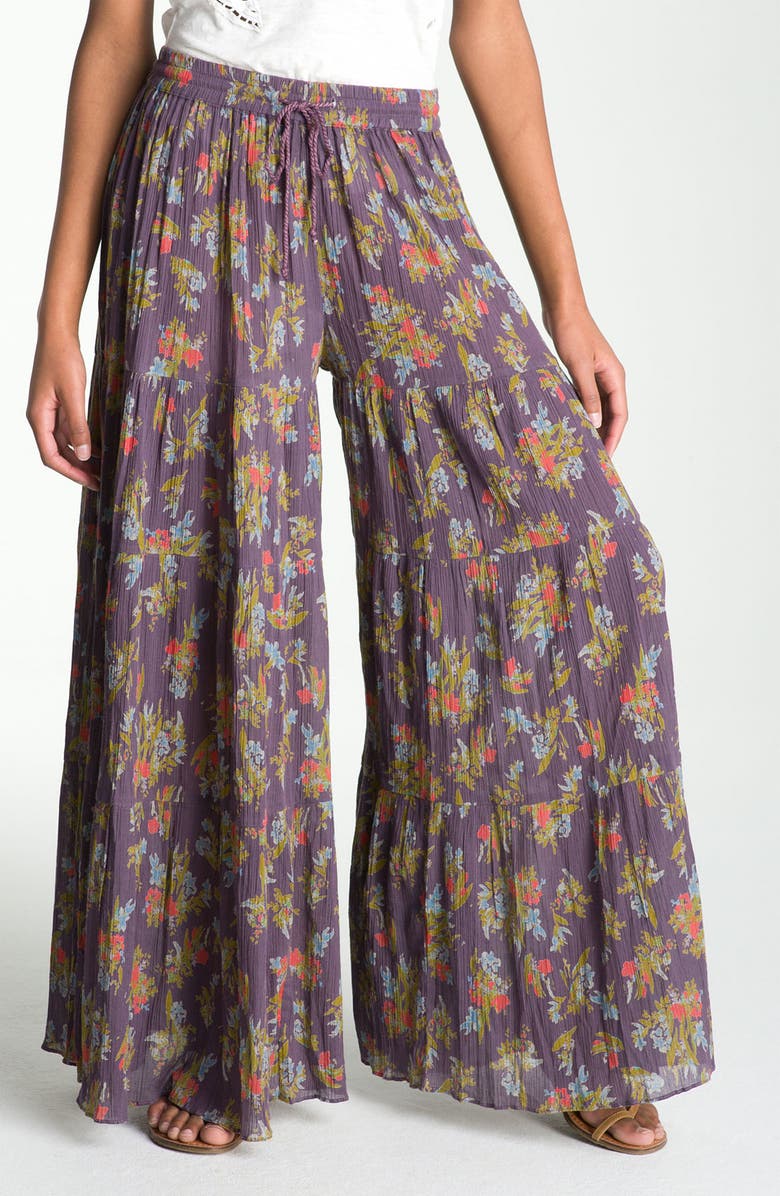 Free People Tiered Gauze Ultra Wide Leg Pants | Nordstrom