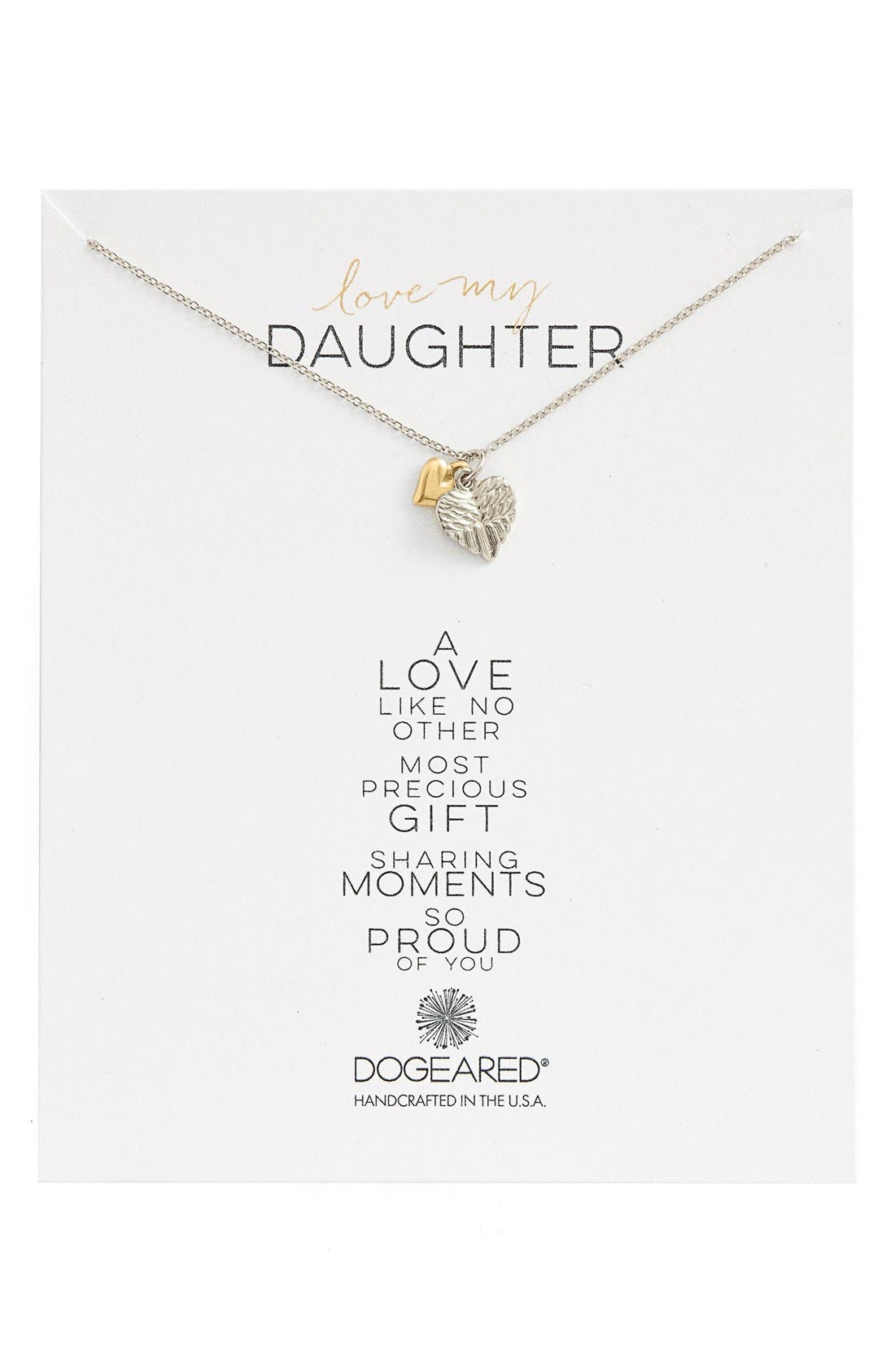 Dogeared 'Family Love My Daughter' Cluster Pendant Necklace Nordstrom