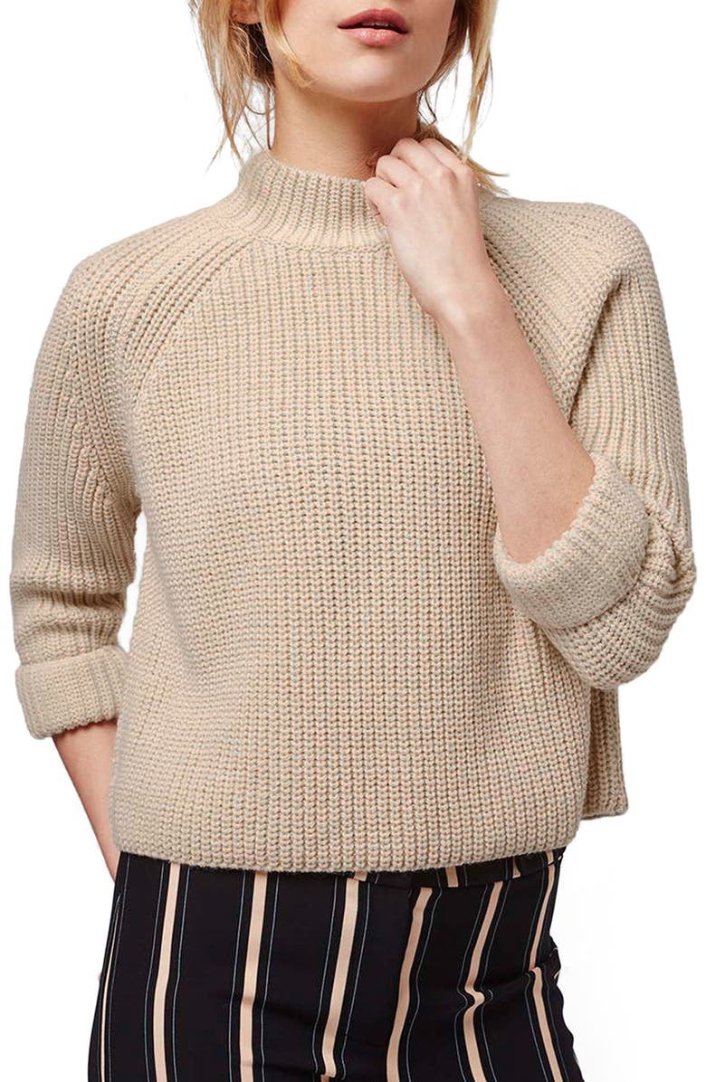 Download Topshop Mock Neck Raglan Sweater (Petite) | Nordstrom