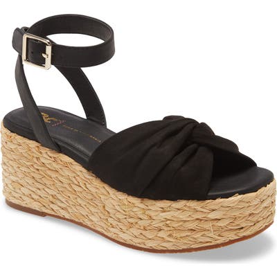 Bc Footwear Winning Wedge Vegan Espadrille Sandal, Black