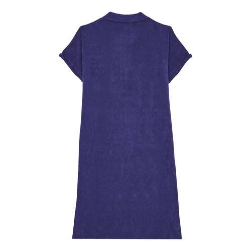 Shop Vilebrequin Solid Organic Terry Polo Dress In Minuit