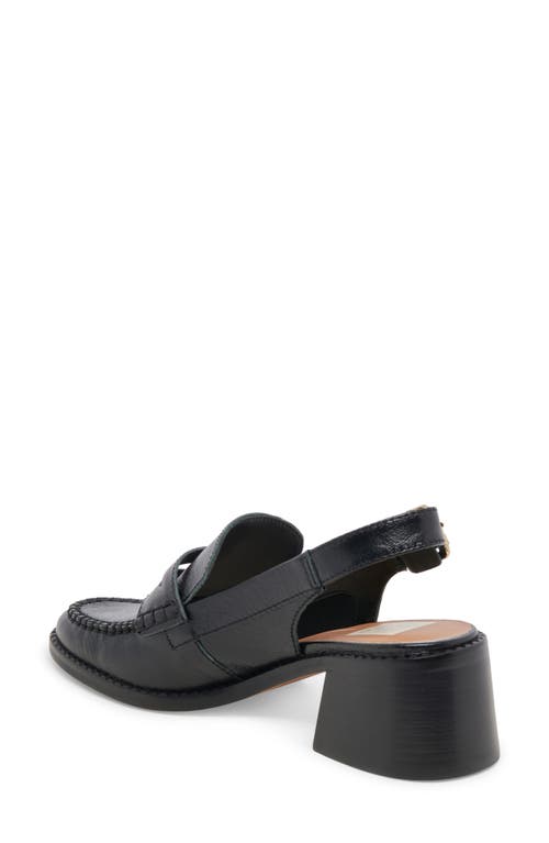 Shop Dolce Vita Hardi High Slingback Loafer In Midnight Crinkle Patent