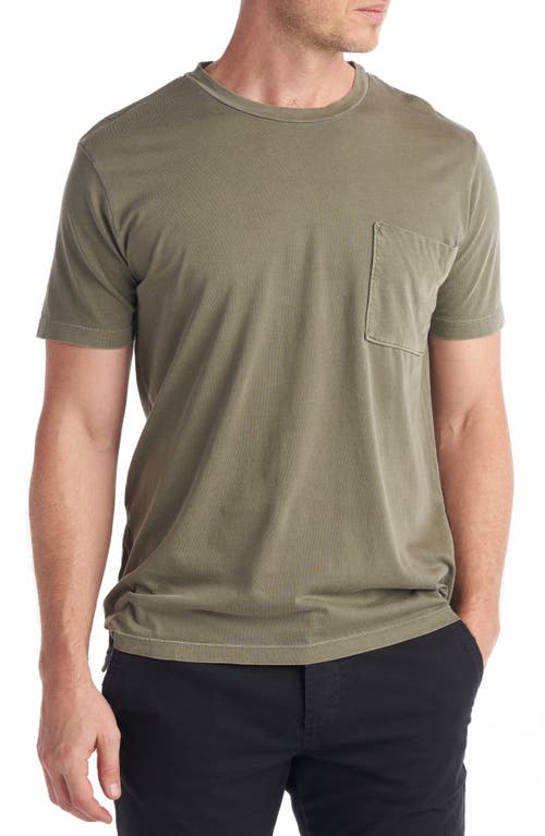Asher Cotton Pocket T-Shirt in Moss