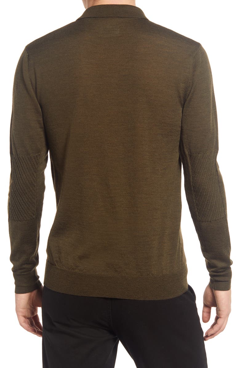 Billy Reid Merino Wool Sleeve Polo Shirt | Nordstrom