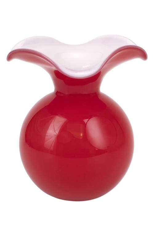 VIETRI Hibiscus Fluted Medium Vase in Red at Nordstrom