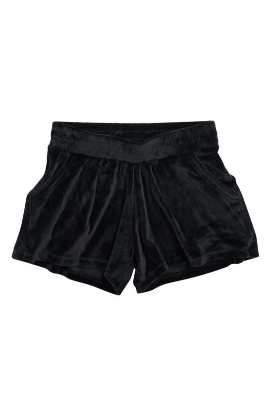 Freshman Kids' Velour Shorts In Black | ModeSens