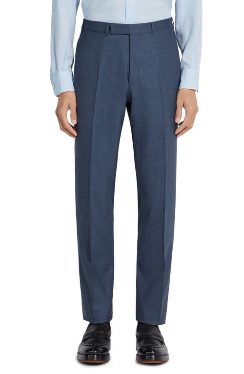 Shop Zegna Centoventimilia Subtle Plaid Wool Suit In Steel Blue