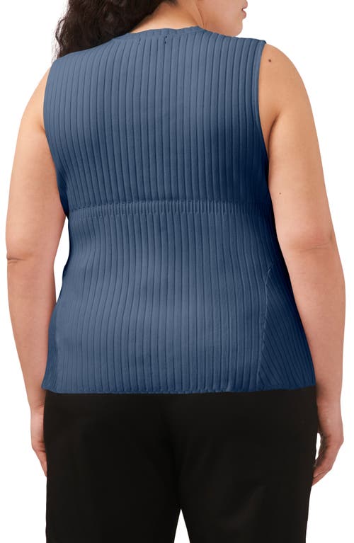 Halogenr Halogen(r) Peplum Rib Tank In Swift Seas Blue