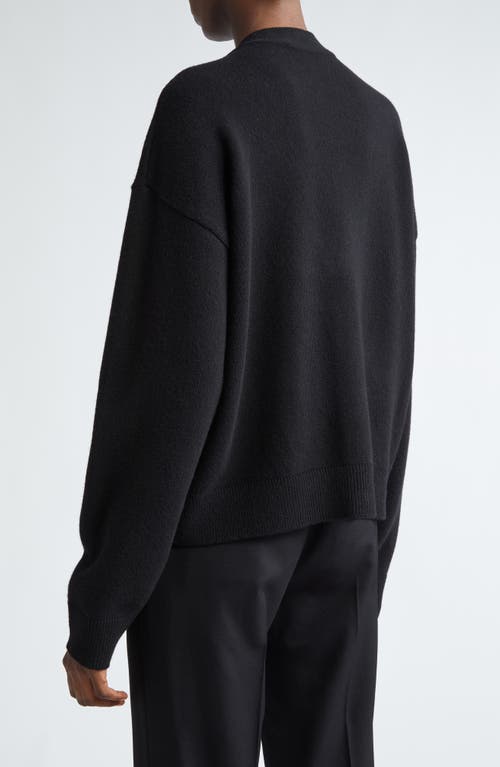 Shop Versace Medusa Detail Wool & Cashmere Cardigan In Black