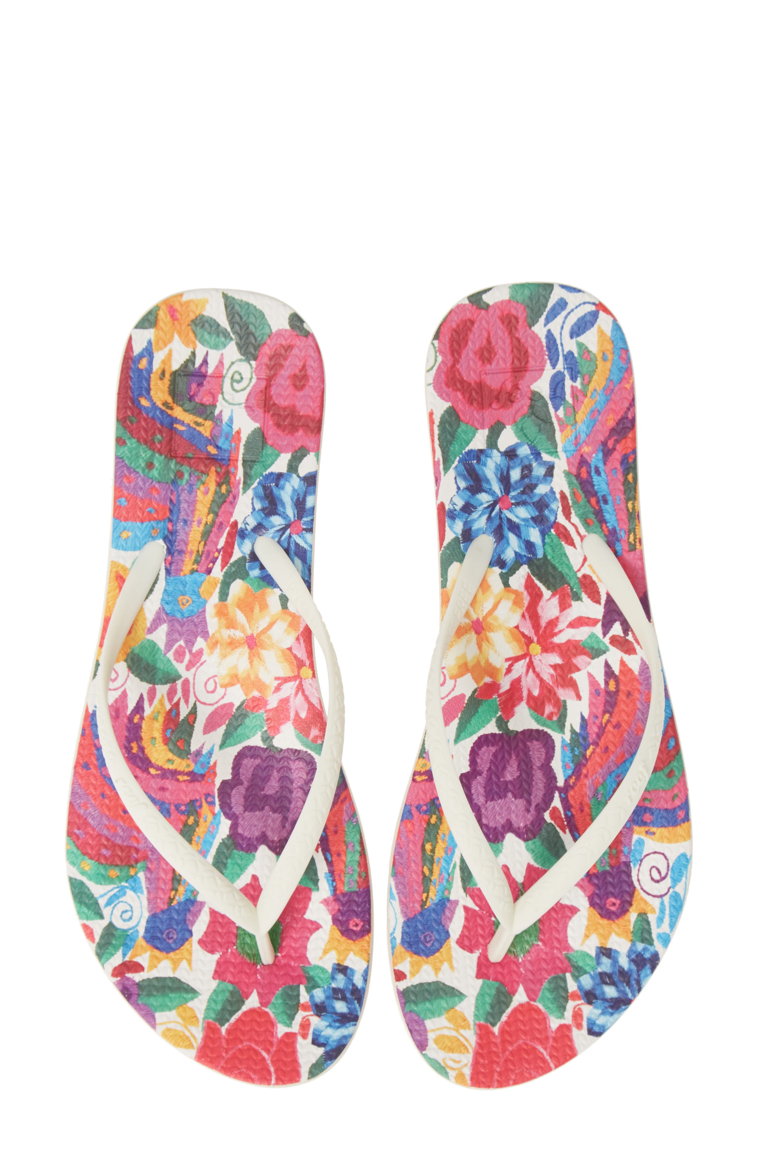 Reef Escape Lux Print Flip Flop, Pink