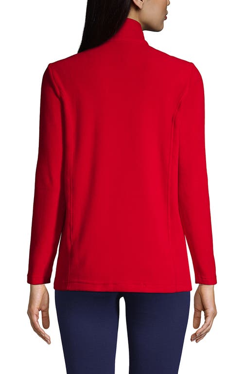 Shop Lands' End Anyweather Fleece Full Zip Jacket In Rich Red