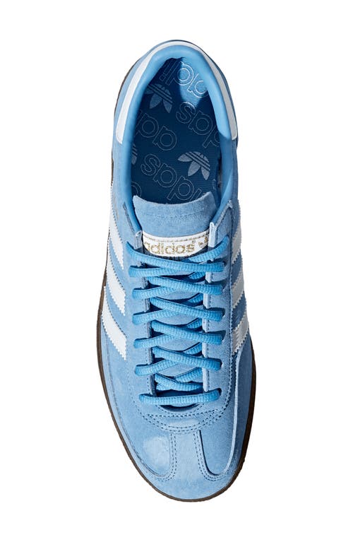 Shop Adidas Originals Adidas Gender Inclusive Handball Spezial Sneaker In Light Blue/ftwr White/gum5