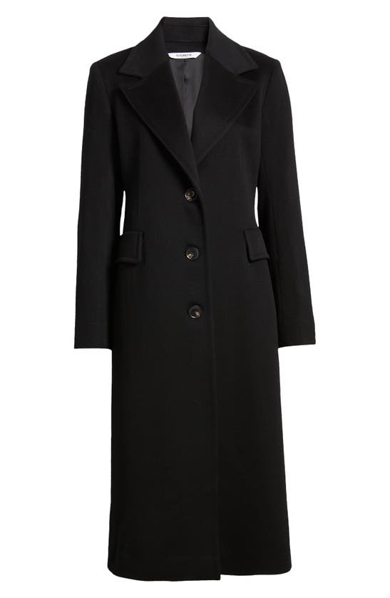 Fleurette Holland Longline Wool Coat In Black