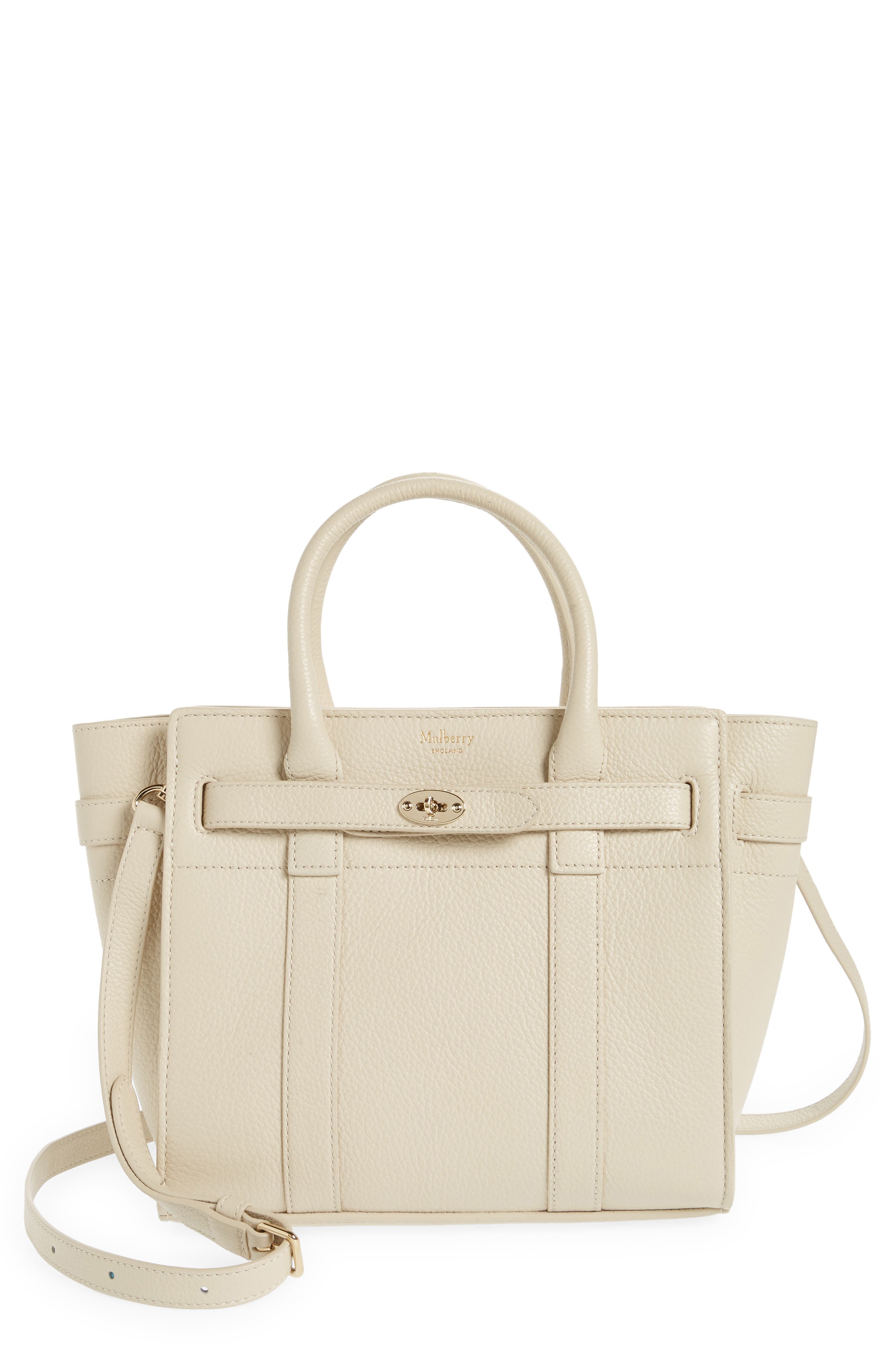 Mulberry Mini Zipped Bayswater leaher bag - Grey