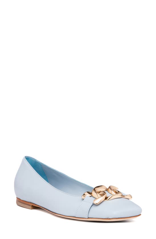 Shop Beautiisoles Giuly Chain Flat In Sky Blue