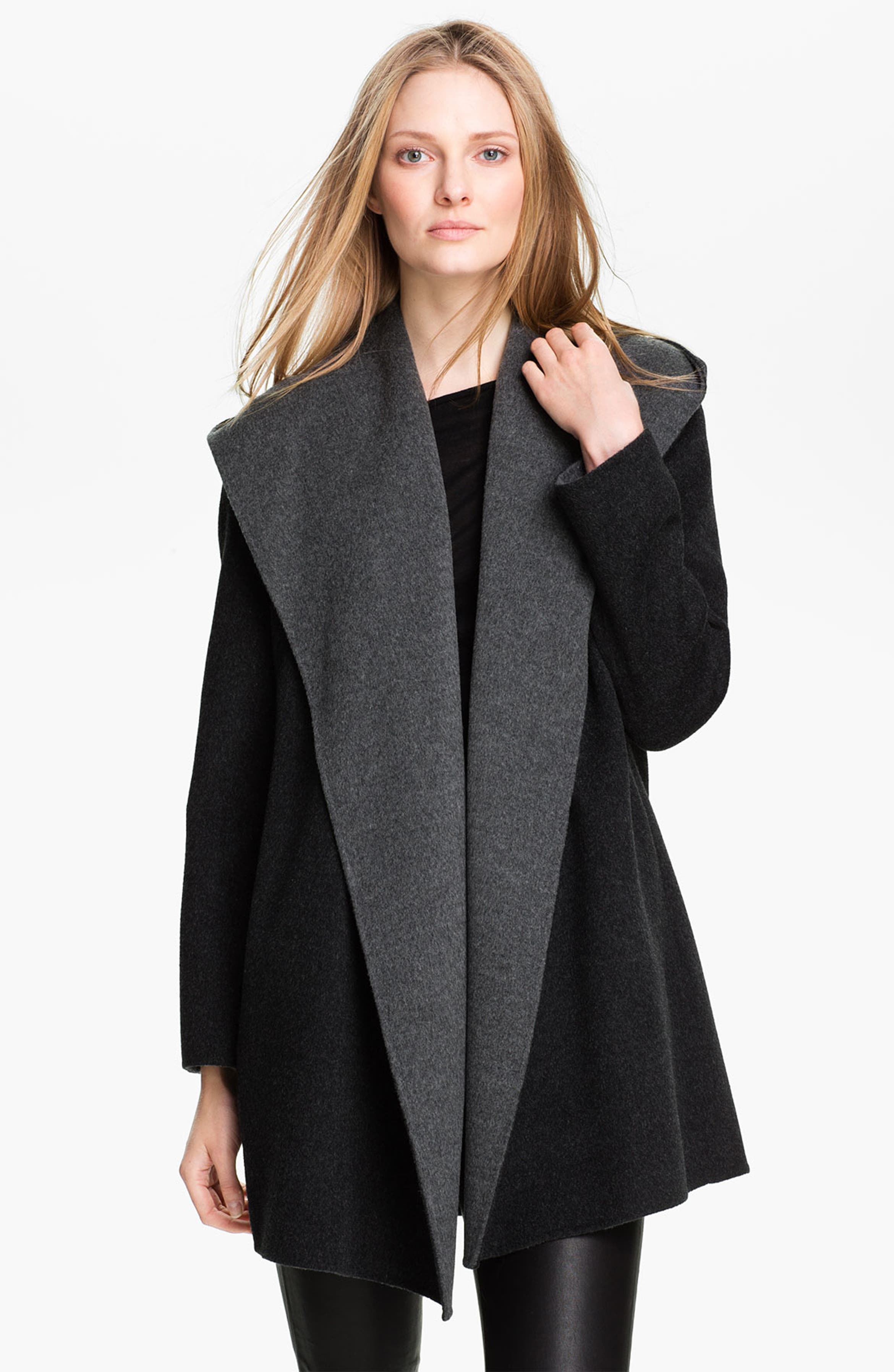 Vince Two Tone Draped Coat | Nordstrom