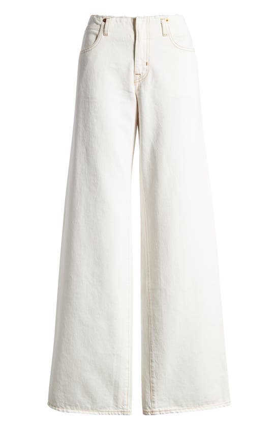 Shop Slvrlake Mica No Waistband Wide Leg Jeans In Natural White