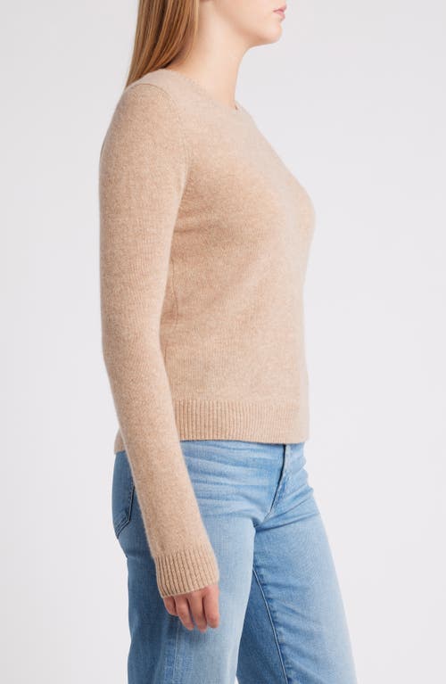 Shop Caslonr Caslon(r) Cashmere Crewneck Sweater In Tan Camel Dark Heather