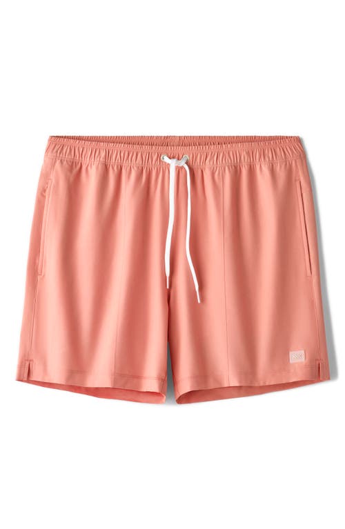 Shop Rhone 5.5-inch Water Repellent Swim Trunks In Coral Clay